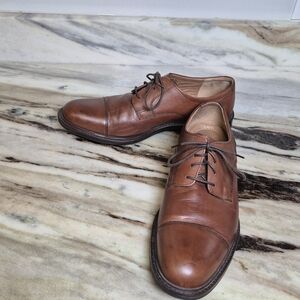 Men's Brown Leather Oxford Dress Shoes